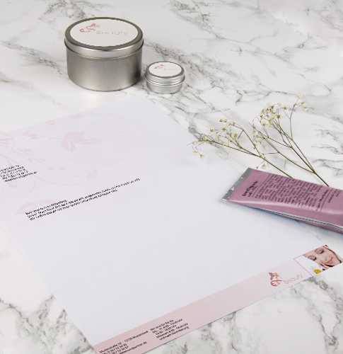 Briefpapier Kosmetik gestalten