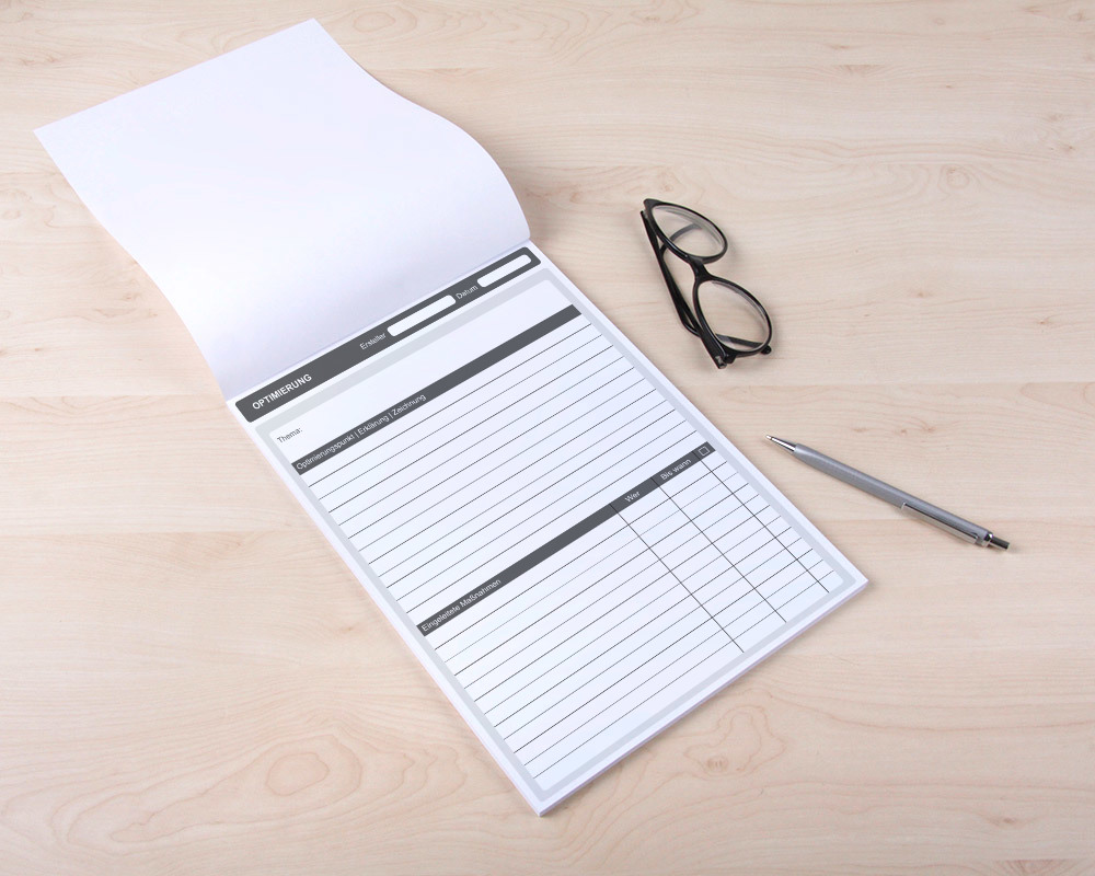 Notizblöcke als Organisationshilfen