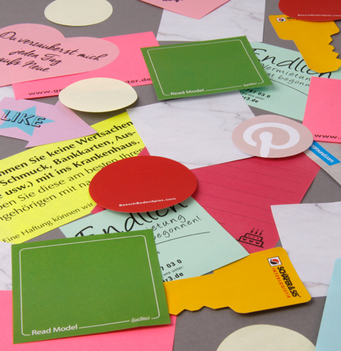 Haftnotizen in verschiedenen Formen
