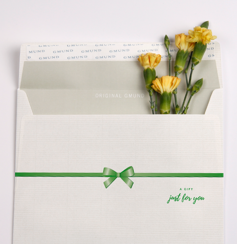 Briefumschlag C4 mit Fenster Original Gmund Vergé creme bedruckt
