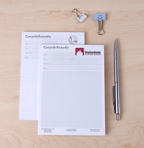 Gesprächsnotizblock A6 bedruckt