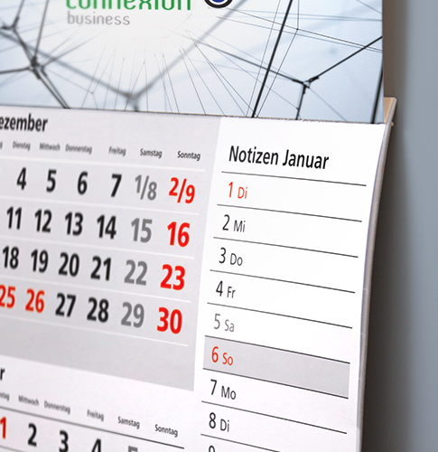 4-Monatskalender gestaltet