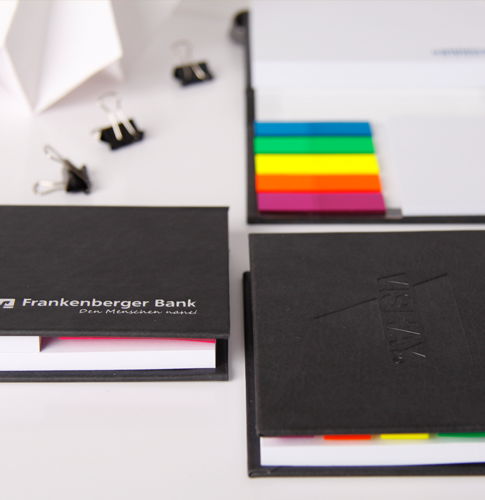 BIZSTIX® Leatherlook - Haftnotiz-Set im Lederlook