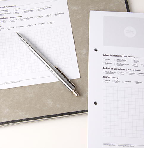 Messeberichtblock kariert individuell