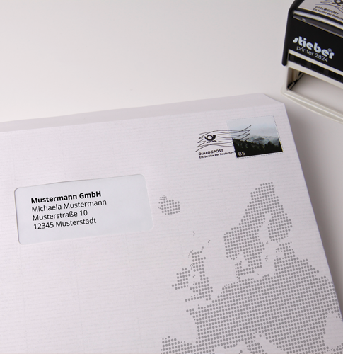 Briefumschlag C4 mit Fenster Original Gmund Vergé blanc bedruckt