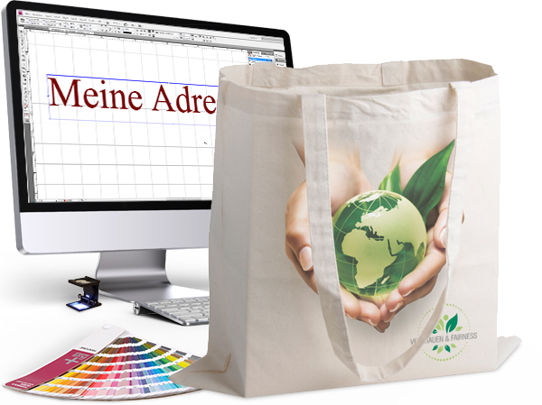 Gestaltung für Taschen einseitig