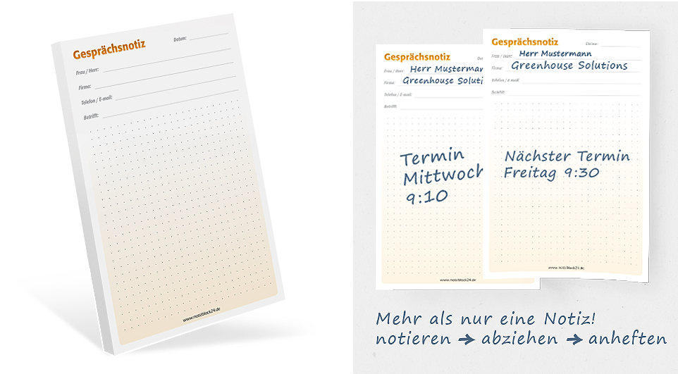 Gesprächs-Haftnotizblock
