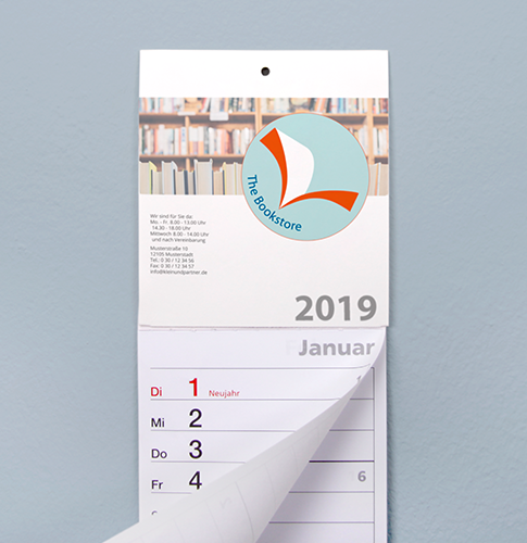 Streifenkalender schmal