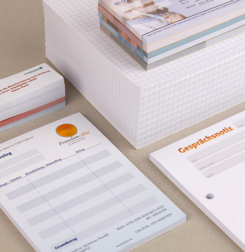 Funktionsnotizblöcke individuell bedrucken 