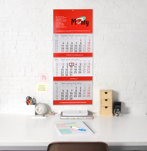 3-Monats-Wandkalender