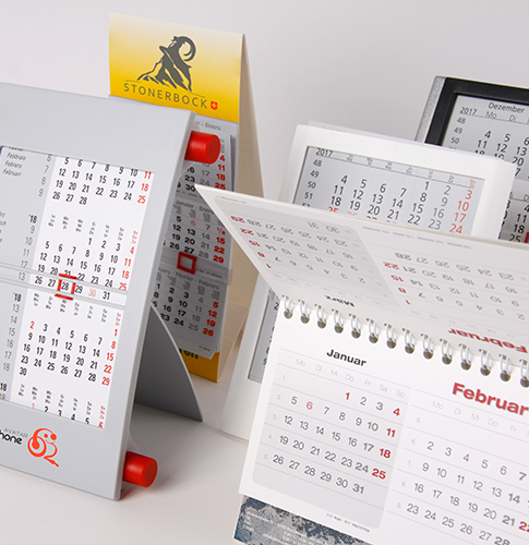Tischkalender in verschiedenen Varianten