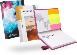 Haftnotizen Trend-Set Color im Hardcover mit Gummiband