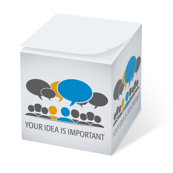 Notiz-Zettelklotz 10 x 10 x 10 cm