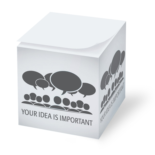 Notiz-Zettelklotz 9 x 9 x 9 cm