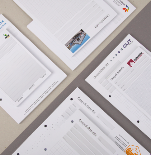 Gesprächsnotizblock Individuell bedruckt