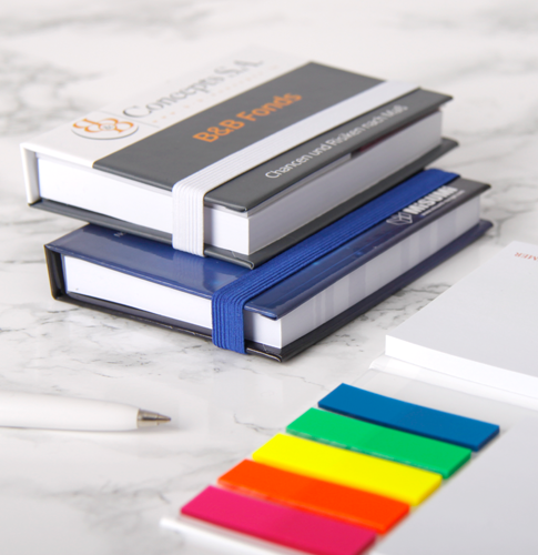 BIZSTIX® Haftnotizen Trend-Set Color in Hardcover mit Gummiband