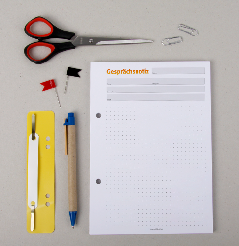 Gesprächsnotizblock DIN A5 punktiert bedruckt