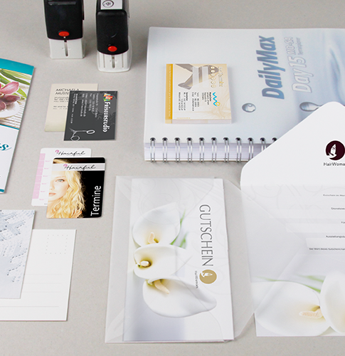 Briefpapier und weitere Produkte für Friseure