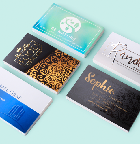 Edle Visitenkarten mit Prägung