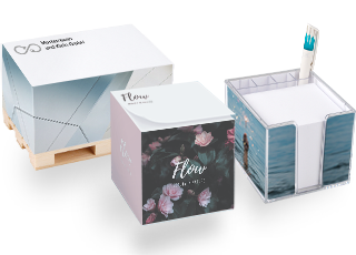 Zettelklotzprodukte und Zettelboxen