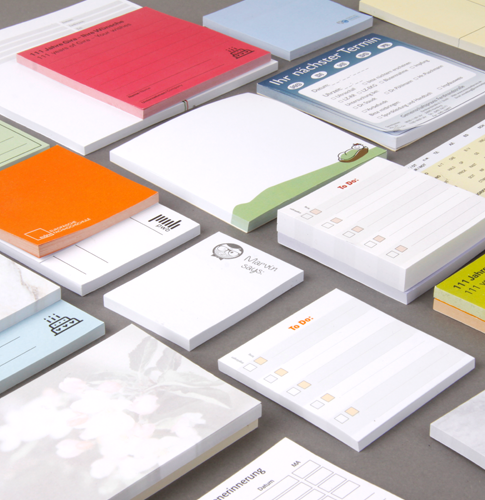 Haftnotizen mit Werbedruck