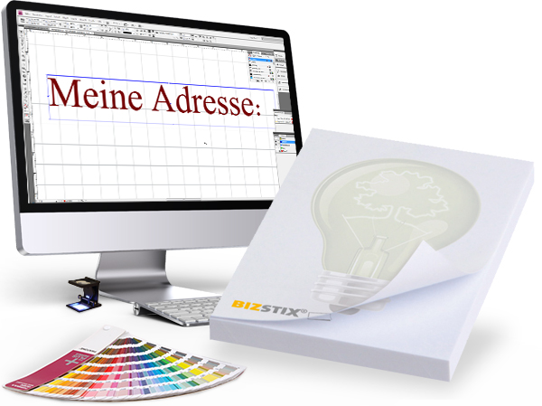 Gestaltung für Haftnotiz