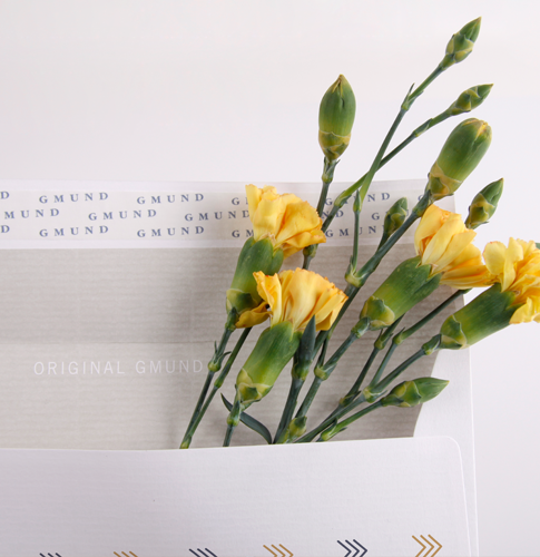 Briefumschlag C4 ohne Fenster Original Gmund Vergé blanc bedruckt