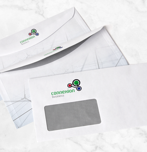 Briefumschlag DIN Lang+ mit Fenster bedrucken