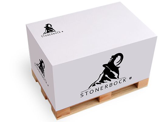 Notiz-Zettelklotz im Siebdruck auf Mini-Holzpalette