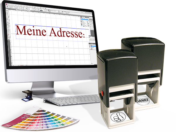 Gestaltung für Stempel