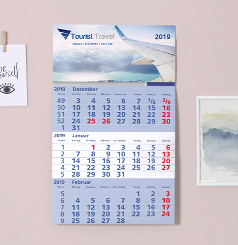 Einblock-Wandkalender