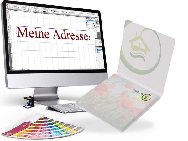 Gestaltung für Haftnotiz im Umschlag