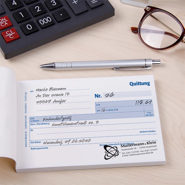 Quittungsblock ausfüllen – so geht es richtig!