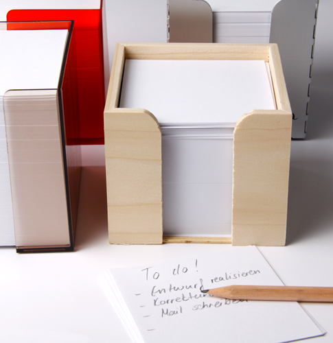 Zettelboxen ohne Stifteköcher bedruckt