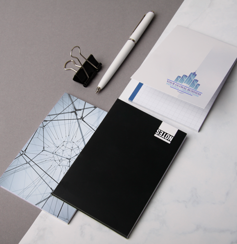 Notizblock mit Umschlag bedruckt