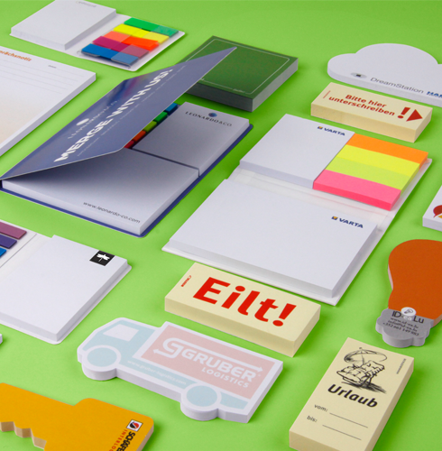 Haftnotizen selbst gestalten und bedrucken lassen