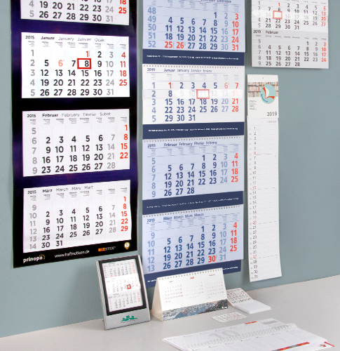 Posterkalender und weitere Kalenderformen