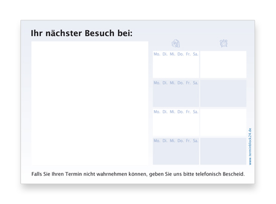 Terminzettel Classic #5 blau