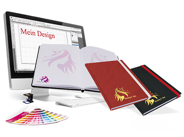 Gestaltung für BIZBOOX® Notizbuch mit Prägung / Druck