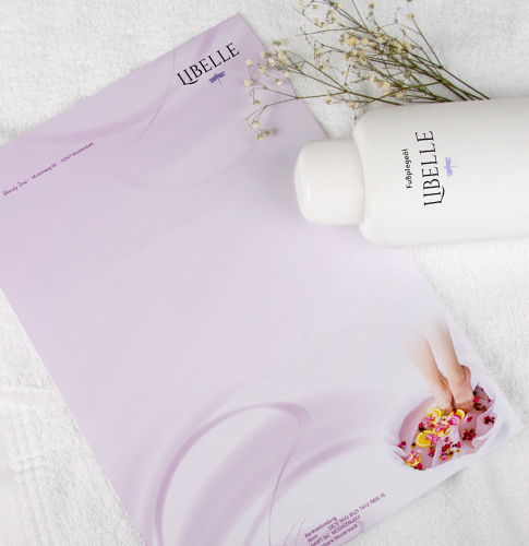 Briefpapier Fußpflege gestalten