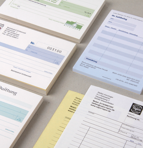 Quittungsblock selbst gestalten