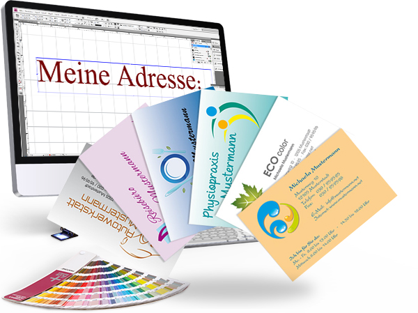 Gestaltung für Visitenkarten