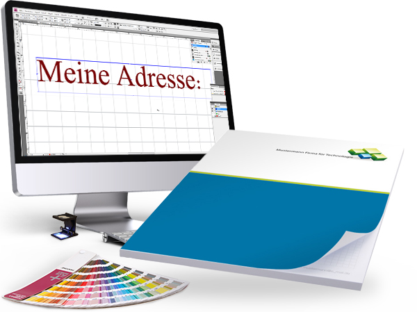 Gestaltung für Notizblock mit Umschlag
