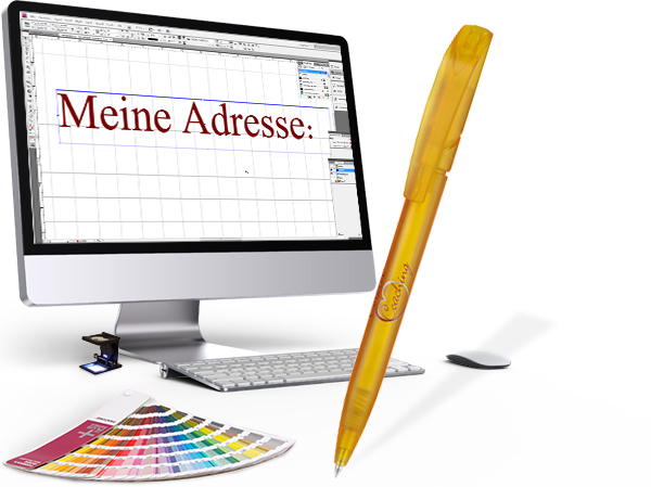 Gestaltung für Kugelschreiber mit Schaftbedruckung