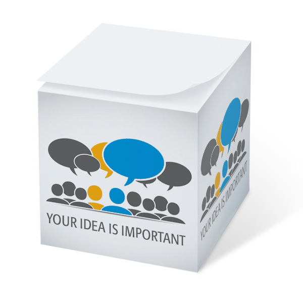 Notiz-Zettelklotz 9 x 9 x 9 cm