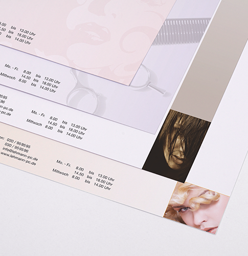 Briefpapier Friseur erstellen