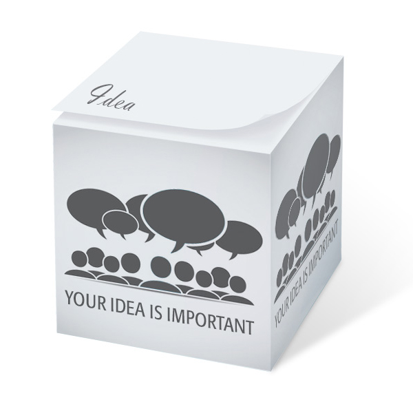 Notiz-Zettelklotz 10 x 10 x 10 cm