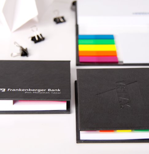 BIZSTIX® Leatherlook - Haftnotiz-Set im Lederlook