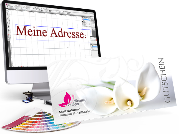 Gestaltung für Gutscheinkarten