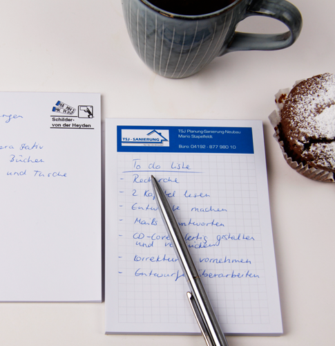 Blöcke bedrucken für Ihre Werbeanbringung